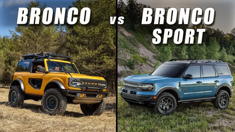 Difference between bronco and bronco sport