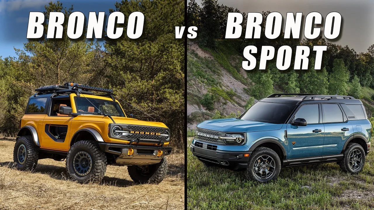 Key differences bronco and bronco sport