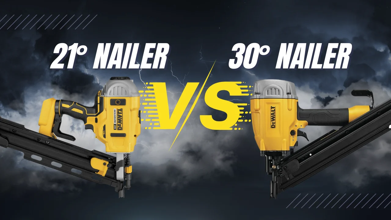 What is difference between 21 and 30 degree nailer